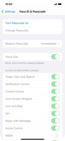 Press Turn Passcode On and key in a phone lock code of your own choice twice. Press Turn Passcode On and key in a phone lock code of your own choice twice.