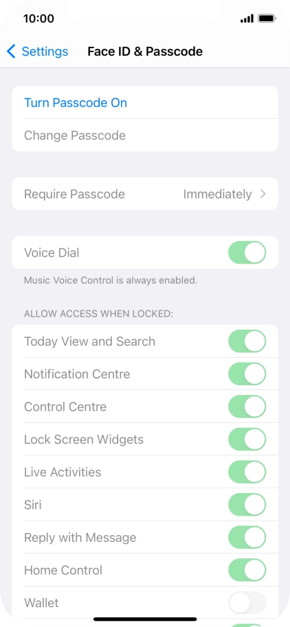 Press Turn Passcode On and key in a phone lock code of your own choice twice. Press Turn Passcode On and key in a phone lock code of your own choice twice.
