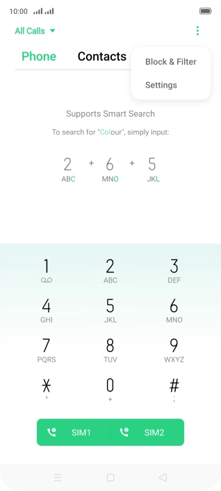 Press Settings. Press Settings.