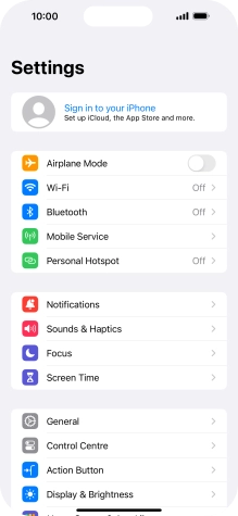 Press Sign in to your iPhone. Press Sign in to your iPhone.