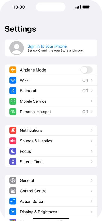 Press Sign in to your iPhone. Press Sign in to your iPhone.