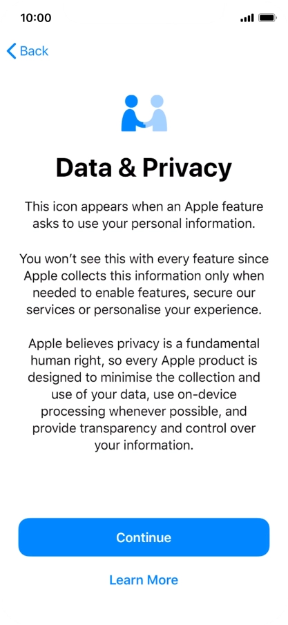Press Continue. Press Continue.