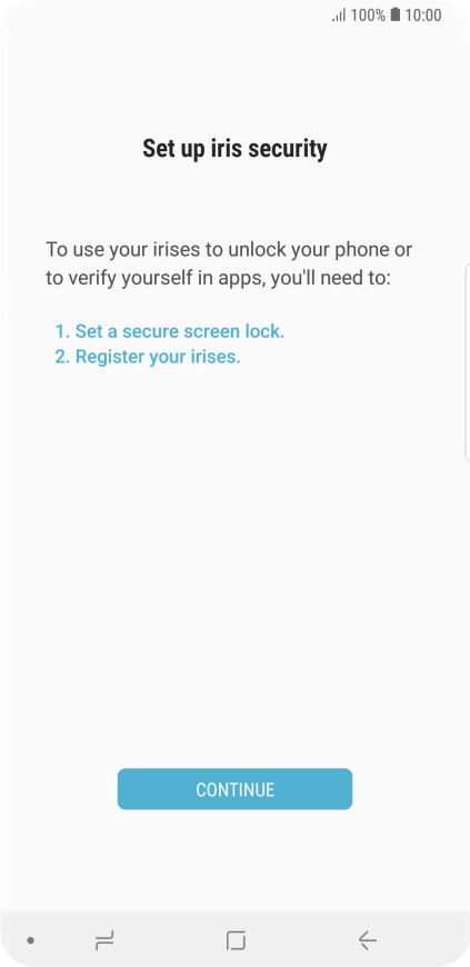 Press CONTINUE. Press CONTINUE.