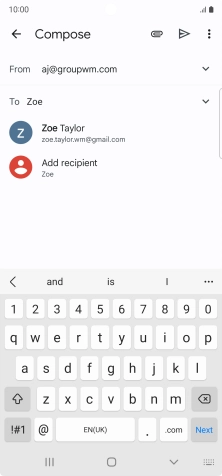 Press the required contact. Press the required contact.