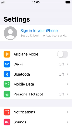 Press Sign in to your iPhone. Press Sign in to your iPhone.