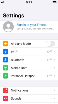 Press Sign in to your iPhone. Press Sign in to your iPhone.