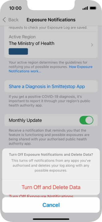 Press Turn Off and Delete Data. Press Turn Off and Delete Data.