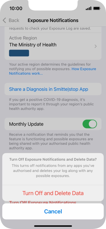 Press Turn Off and Delete Data. Press Turn Off and Delete Data.