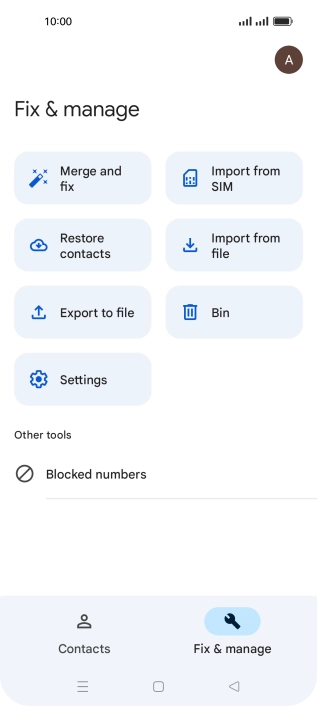 Press Import from SIM. Press Import from SIM.