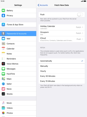 If you turn off the function, press the required setting. If you turn off the function, press the required setting.