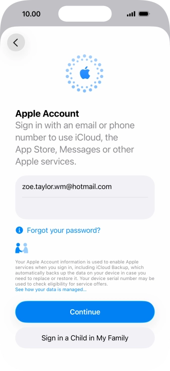 Press Continue. Press Continue.
