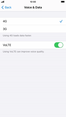 Press the required network mode. Press the required network mode.