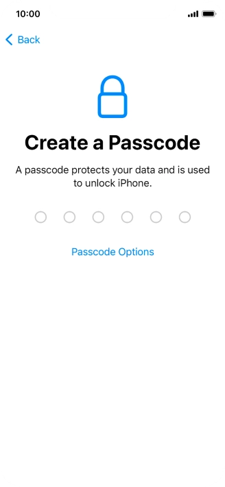 Press Passcode Options. Press Passcode Options.
