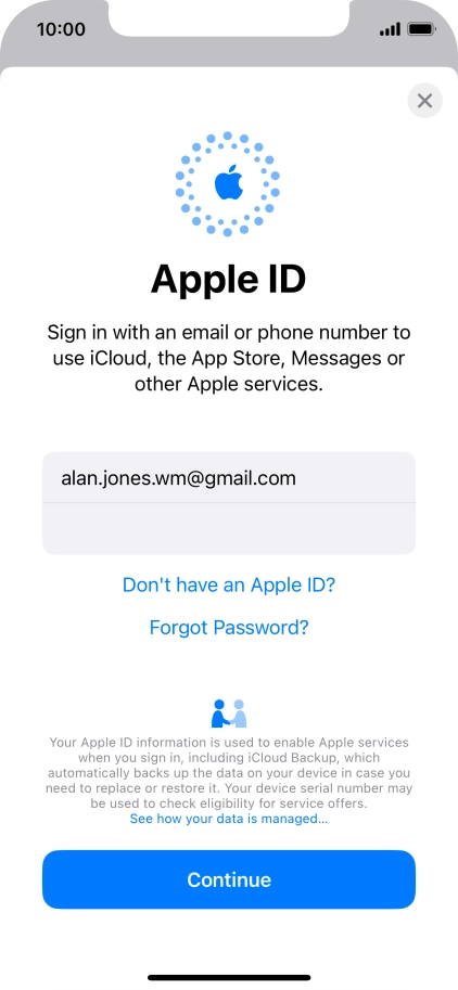 Press Continue. Press Continue.