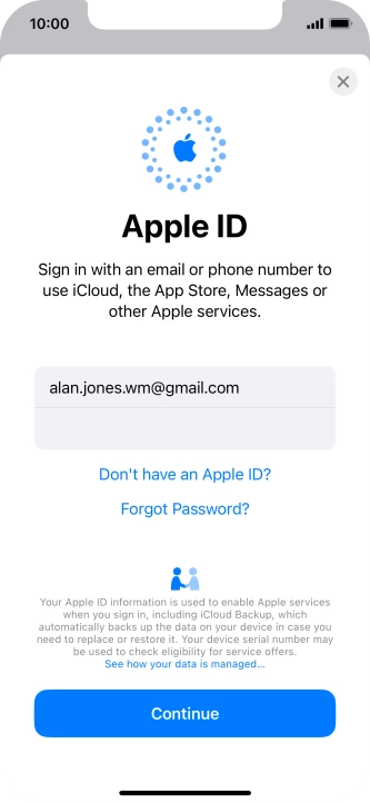 Press Continue. Press Continue.