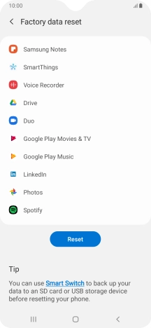 Press Reset. Press Reset.
