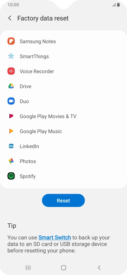 Press Reset. Press Reset.