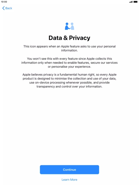 Press Continue. Press Continue.