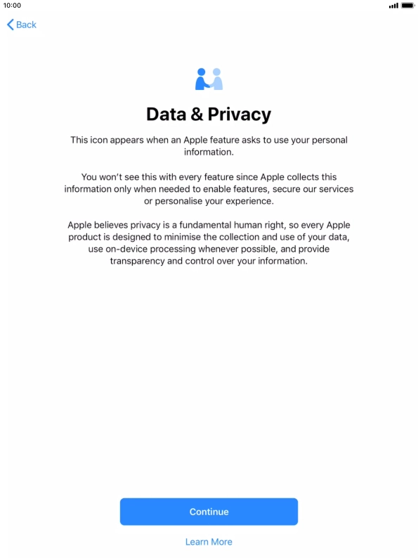 Press Continue. Press Continue.