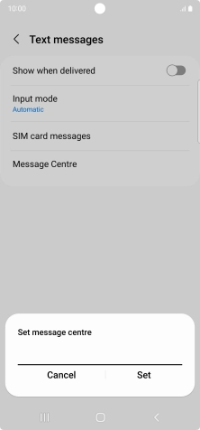 Key in +61415011501 and press Set. Key in +61415011501 and press Set.