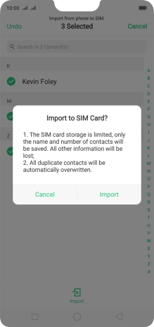 Press Import. Press Import.