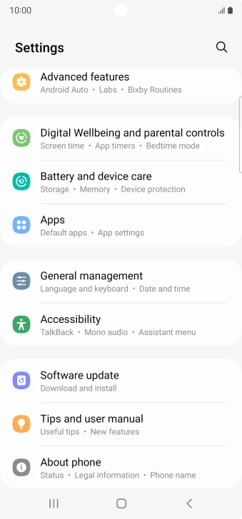 Press Software update. Press Software update.