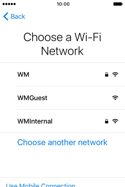 Press the required Wi-Fi network. Press the required Wi-Fi network.