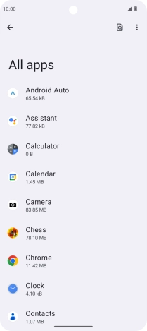 Press the required app. Press the required app.