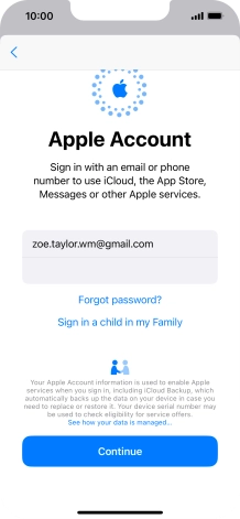 Press Continue. Press Continue.