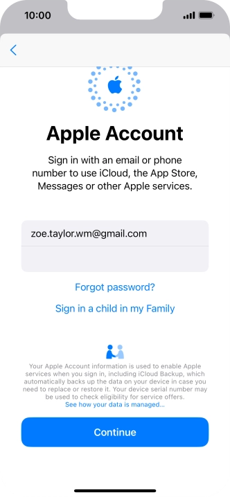 Press Continue. Press Continue.