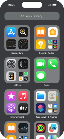 Press the required app. Press the required app.