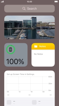 Slide your finger upwards on the screen. Slide your finger upwards on the screen.