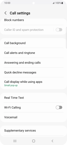 Press Supplementary services. Press Supplementary services.