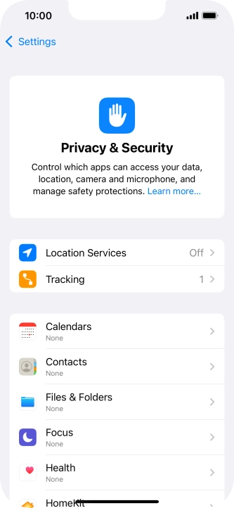 Press Location Services. Press Location Services.
