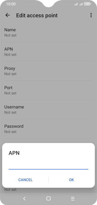 Key in live.vodafone.com and press OK. Key in live.vodafone.com and press OK.