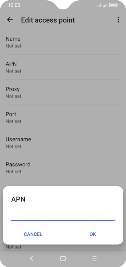 Key in live.vodafone.com and press OK. Key in live.vodafone.com and press OK.