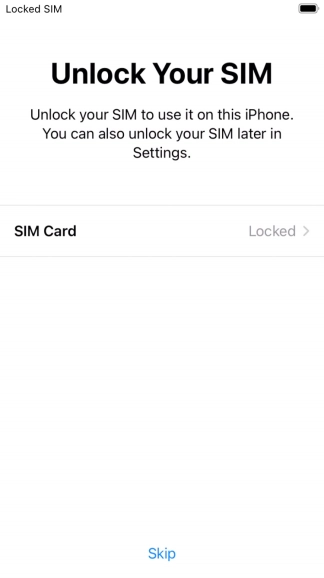 Press SIM Card. Press SIM Card.