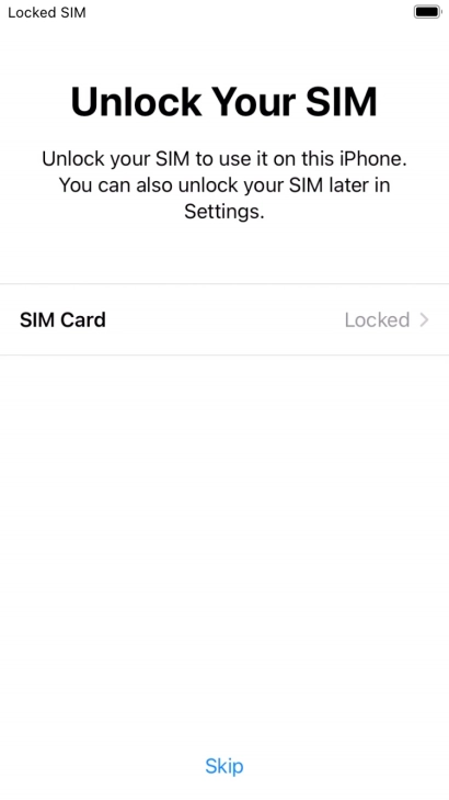 Press SIM Card. Press SIM Card.