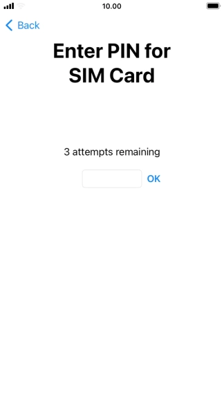 If your SIM is locked, key in your PIN and press OK. If your SIM is locked, key in your PIN and press OK.