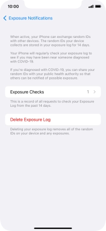 Press Delete Exposure Log. Press Delete Exposure Log.