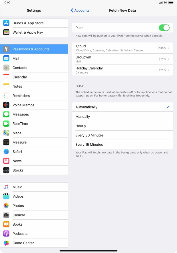 Press the indicator next to Press the indicator next to