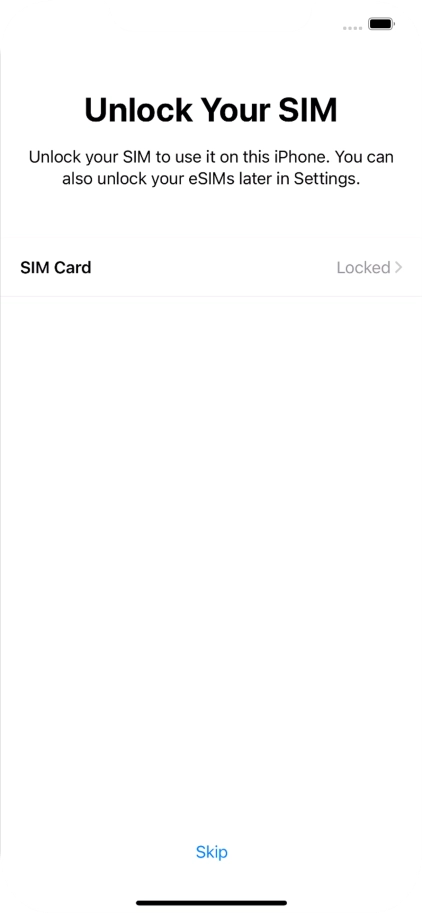 Press SIM Card. Press SIM Card.
