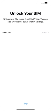 Press SIM Card. Press SIM Card.