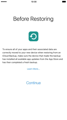 Press Continue. Press Continue.