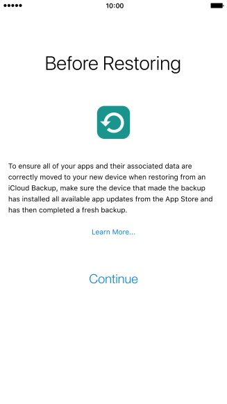Press Continue. Press Continue.