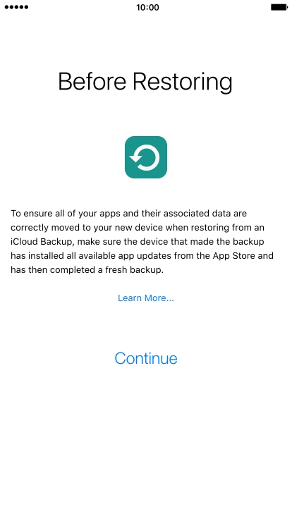 Press Continue. Press Continue.
