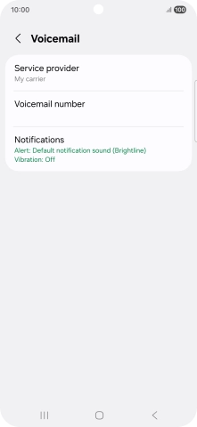 Press Voicemail number. Press Voicemail number.