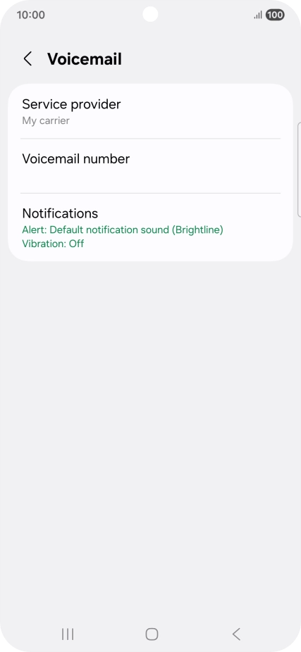 Press Voicemail number. Press Voicemail number.