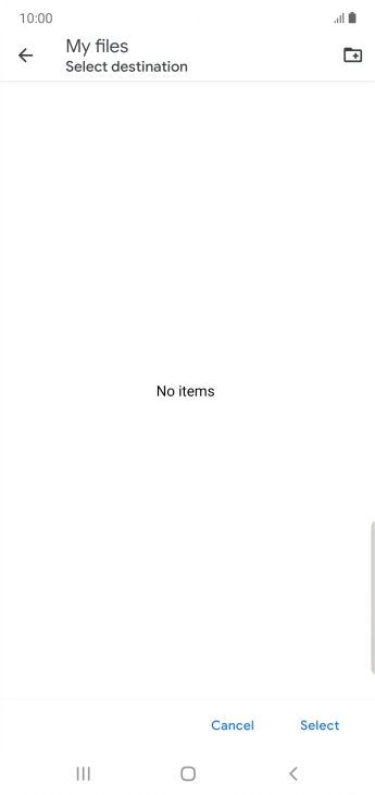 To create a new folder, press the new folder icon and follow the instructions on the screen to create a new folder. To create a new folder, press the new folder icon and follow the instructions on the screen to create a new folder.