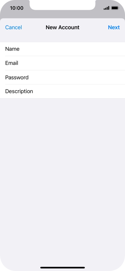 Press Description and key in the required name. Press Description and key in the required name.